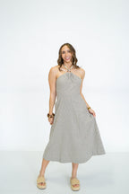Pier Stripe Halter Dress