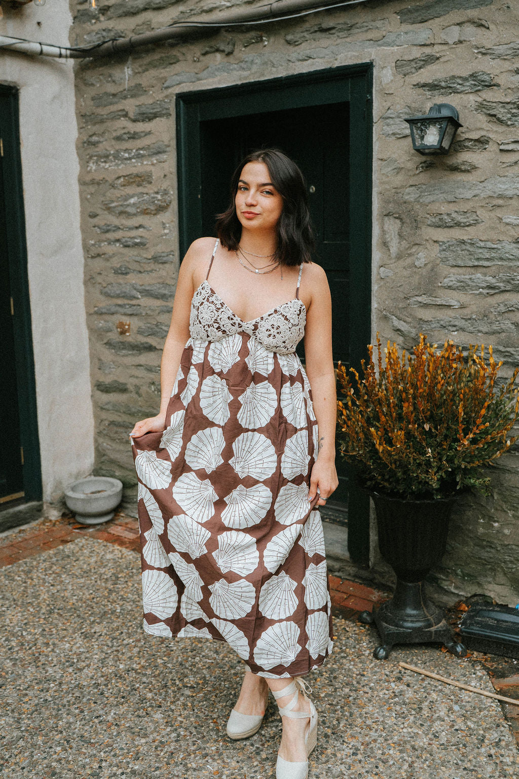 Seashell Crochet Maxi Dress