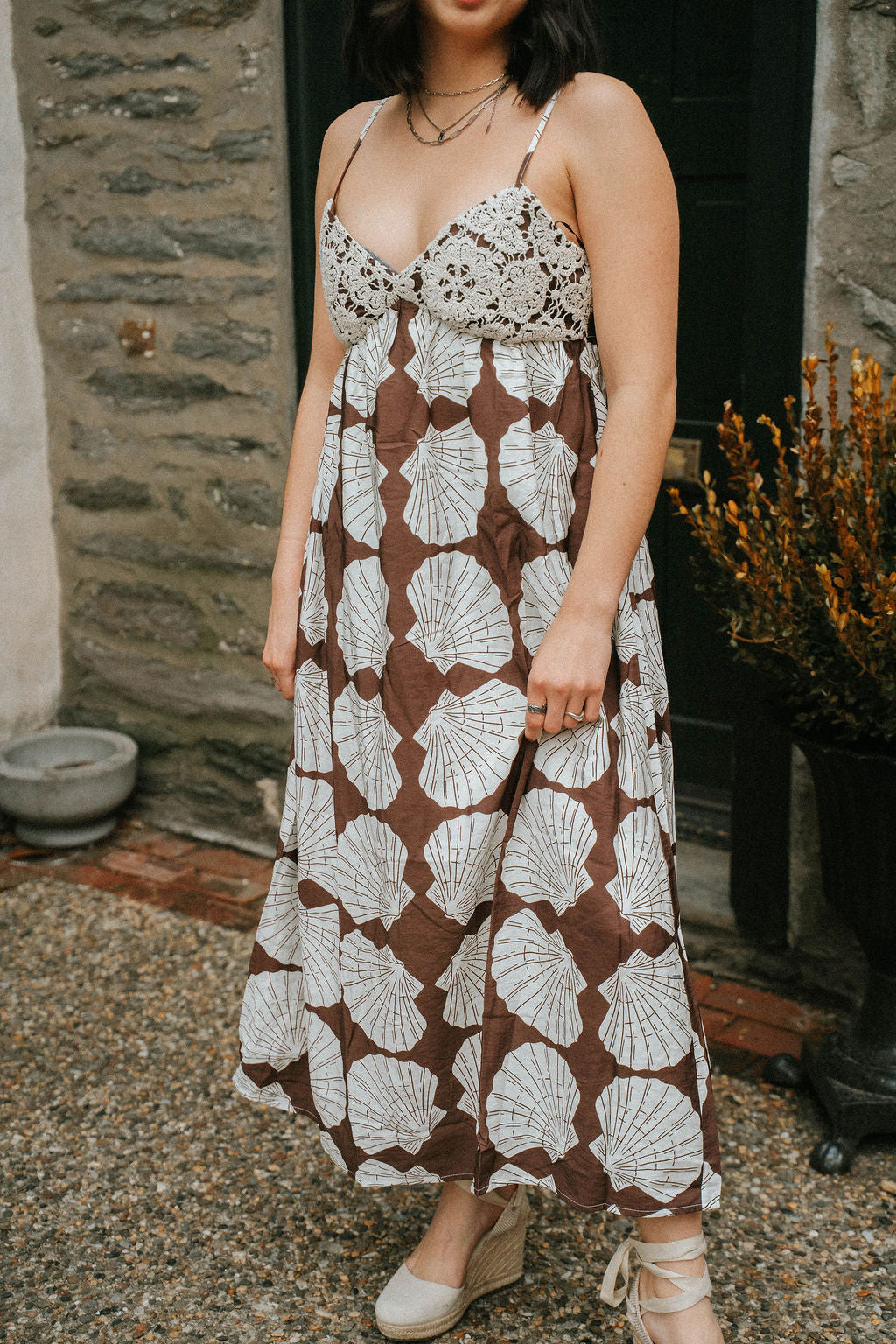 Seashell Crochet Maxi Dress