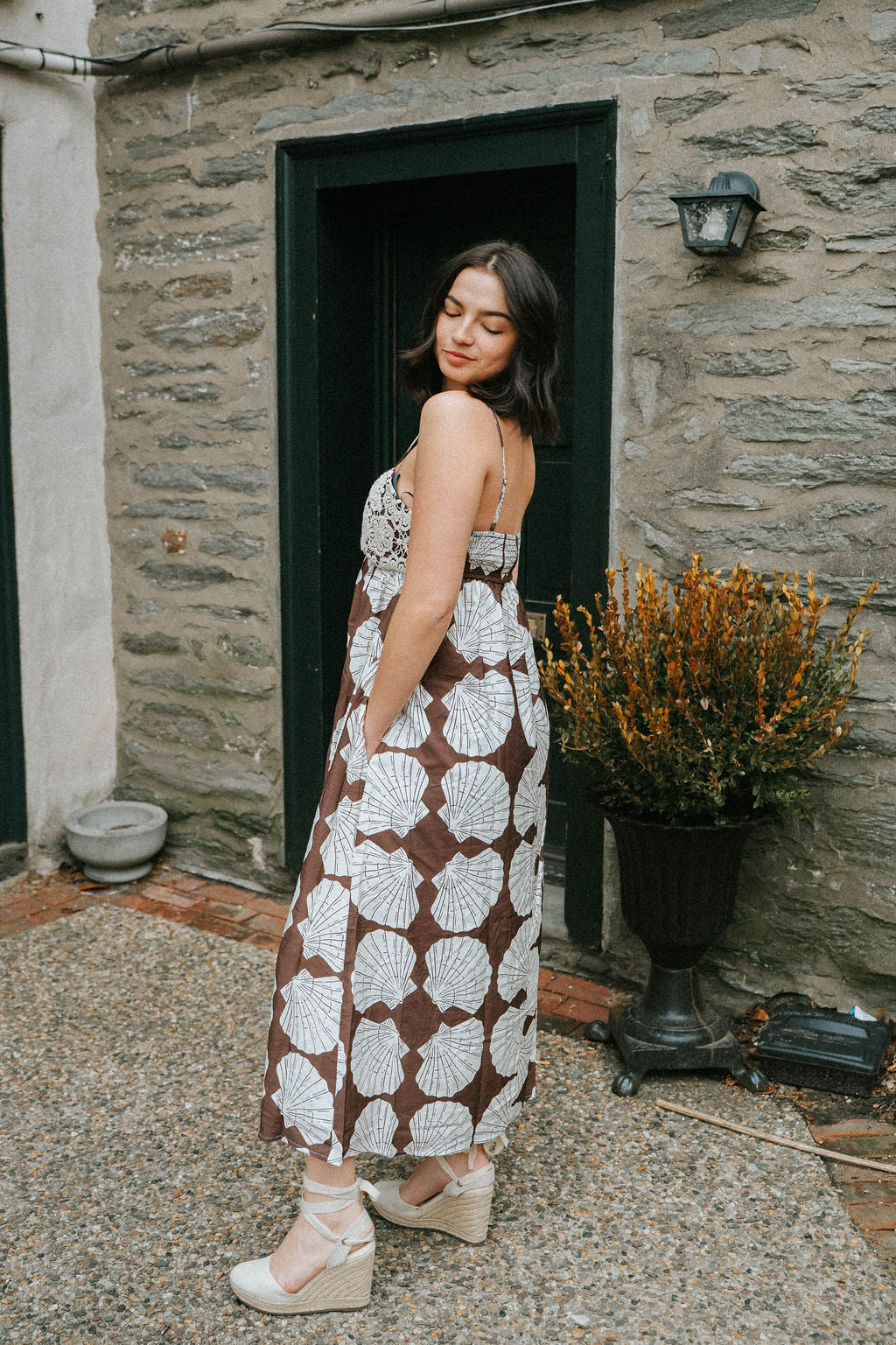 Seashell Crochet Maxi Dress
