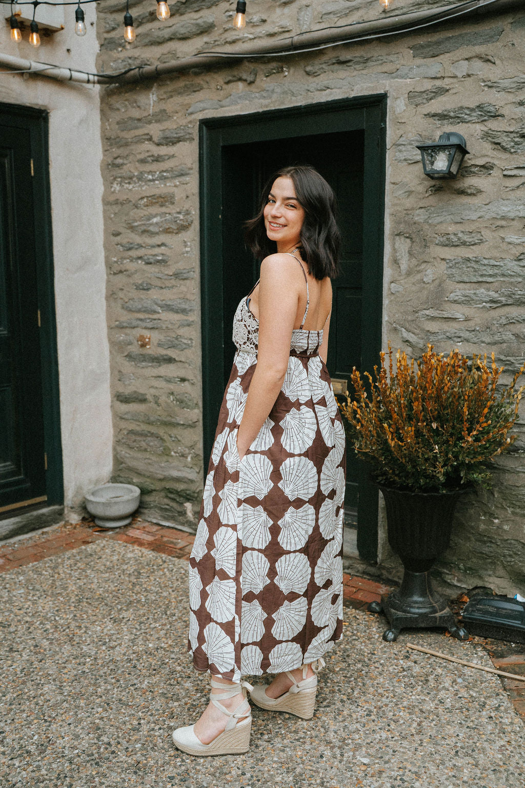 Seashell Crochet Maxi Dress