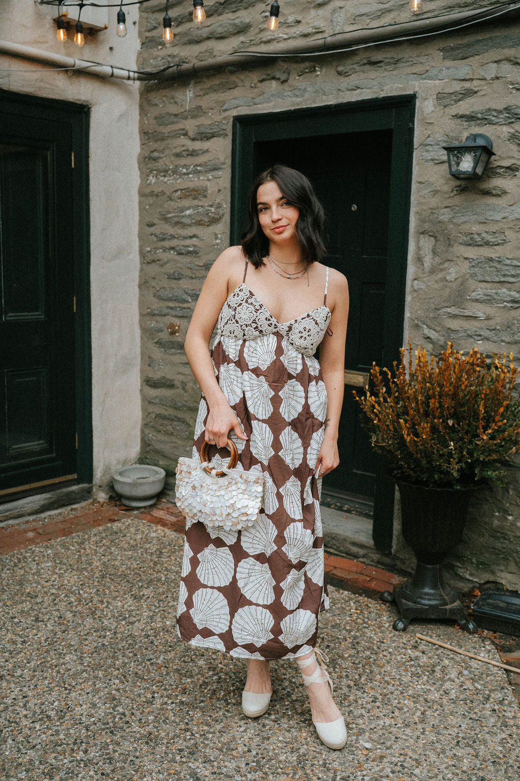 Seashell Crochet Maxi Dress