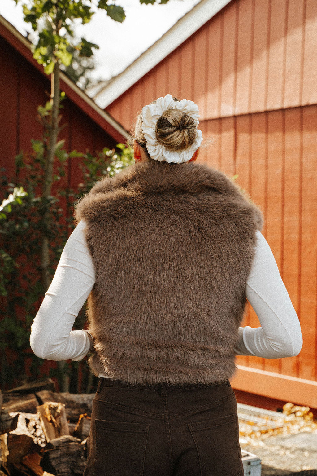 Cider Season Faux Fur Vest
