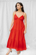 Poppy Crotchet Breast Detail Maxi Dress