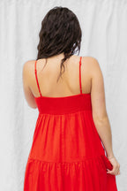 Poppy Crotchet Breast Detail Maxi Dress