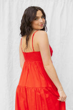 Poppy Crotchet Breast Detail Maxi Dress