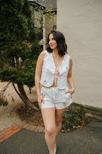 Wildflower Lace Tie Vest