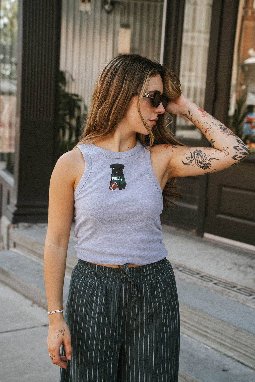 Philly Black Pug Tank
