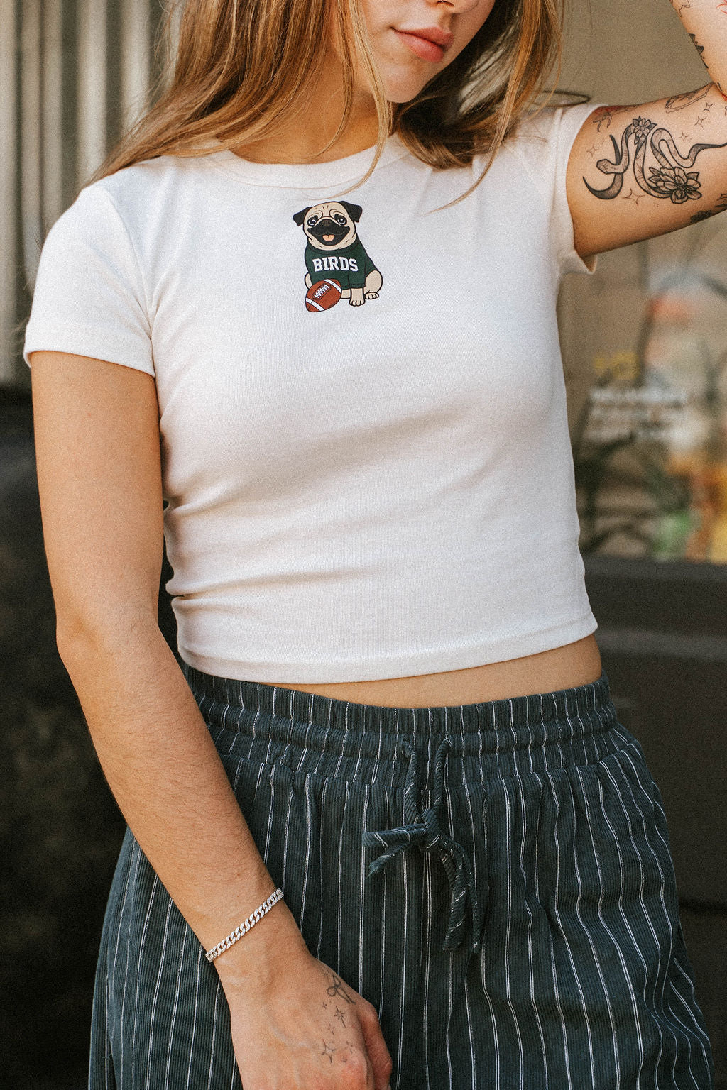 Birds Pug Baby Tee