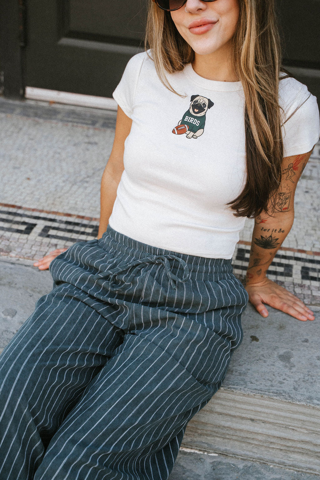 Birds Pug Baby Tee