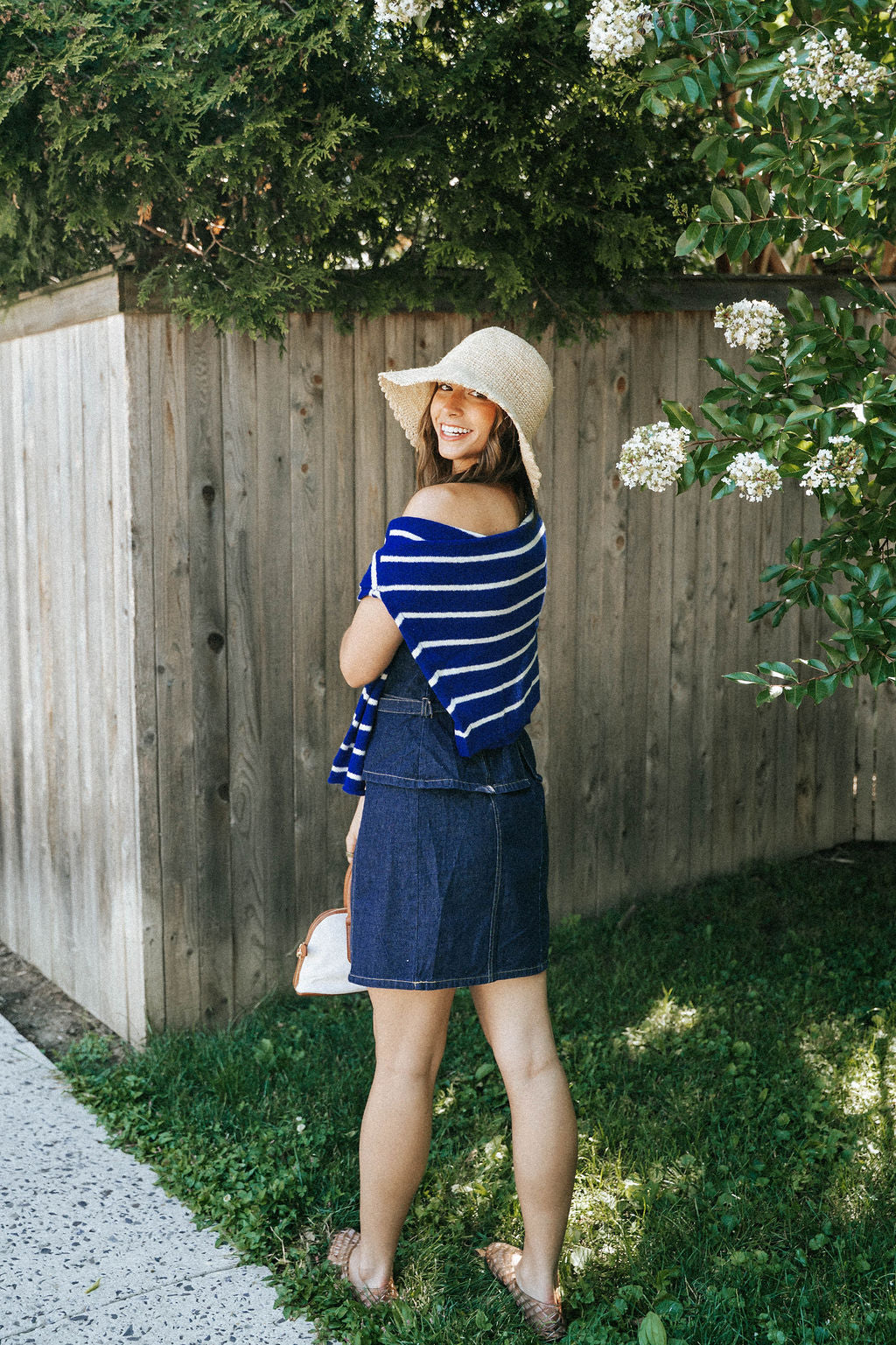Harbor Denim Belted Mini Dress
