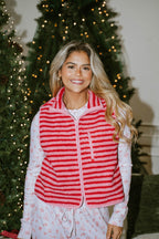 Candy Cane Cozy Striped Vest