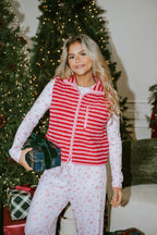 Candy Cane Cozy Striped Vest