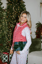 Candy Cane Cozy Striped Vest