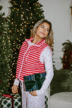 Candy Cane Cozy Striped Vest