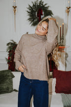 Mocha Luxe Turtleneck Sweater