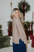 Mocha Luxe Turtleneck Sweater