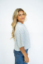 Sunday Shoreline Top- Sky Blue