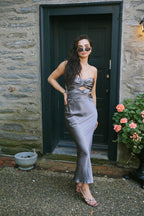 Marlowe Strapless Dress- Stone