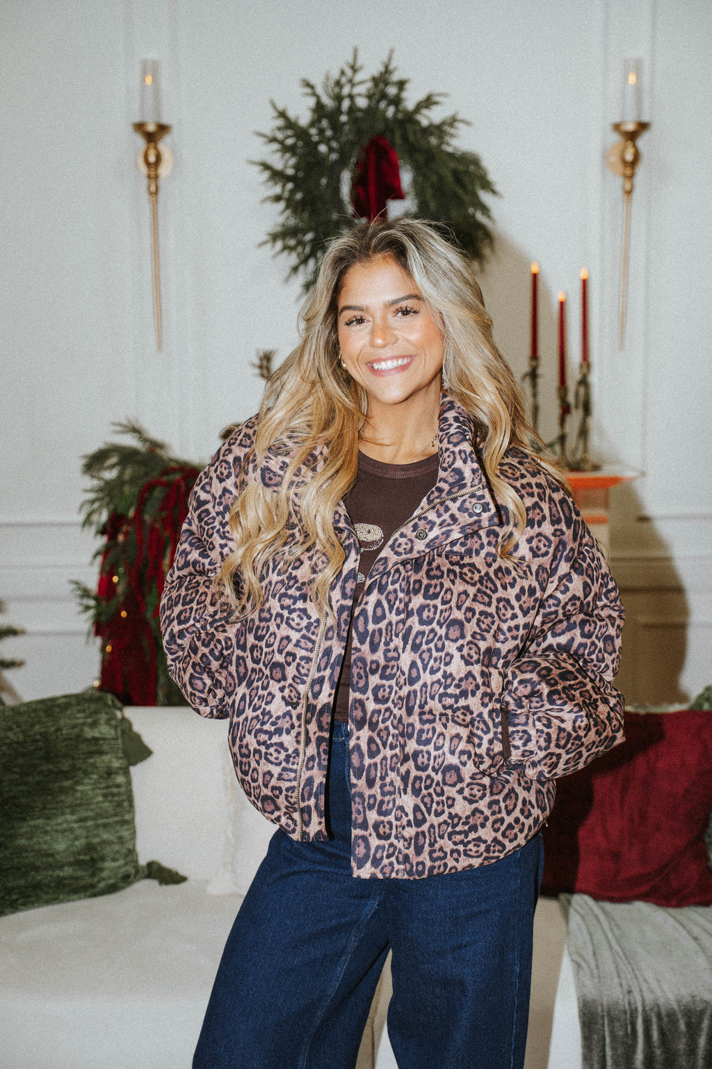 Wild Luxe Leopard Puffer