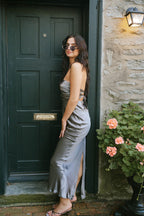 Marlowe Strapless Dress- Stone