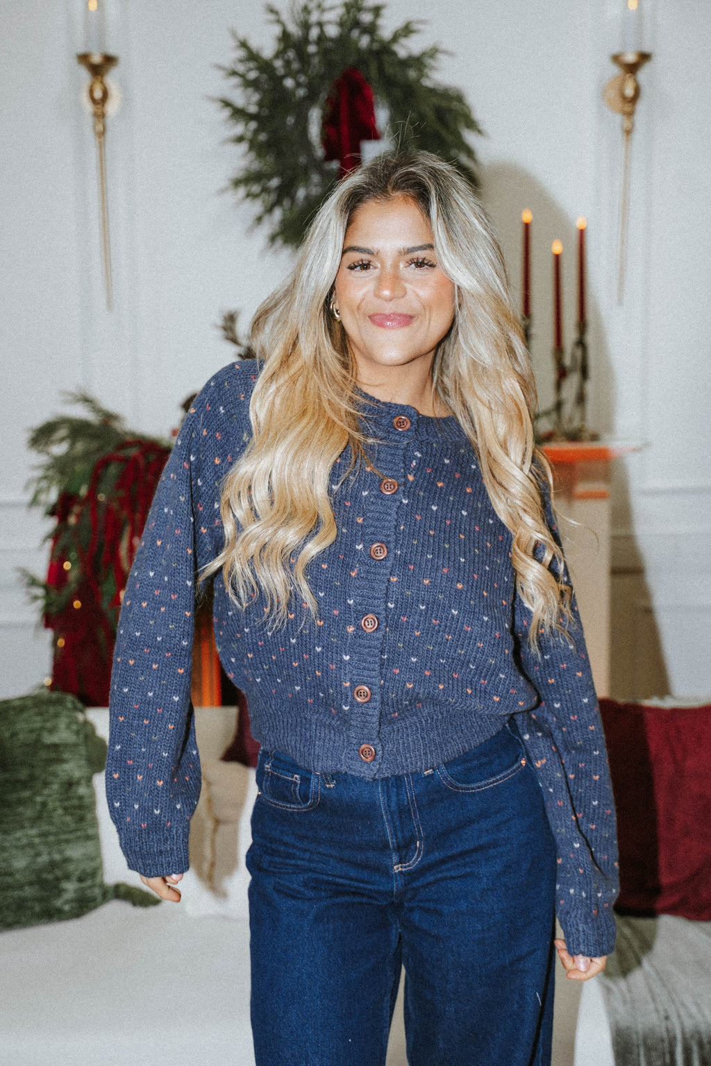 Bluebell Heart Knit Cardigan