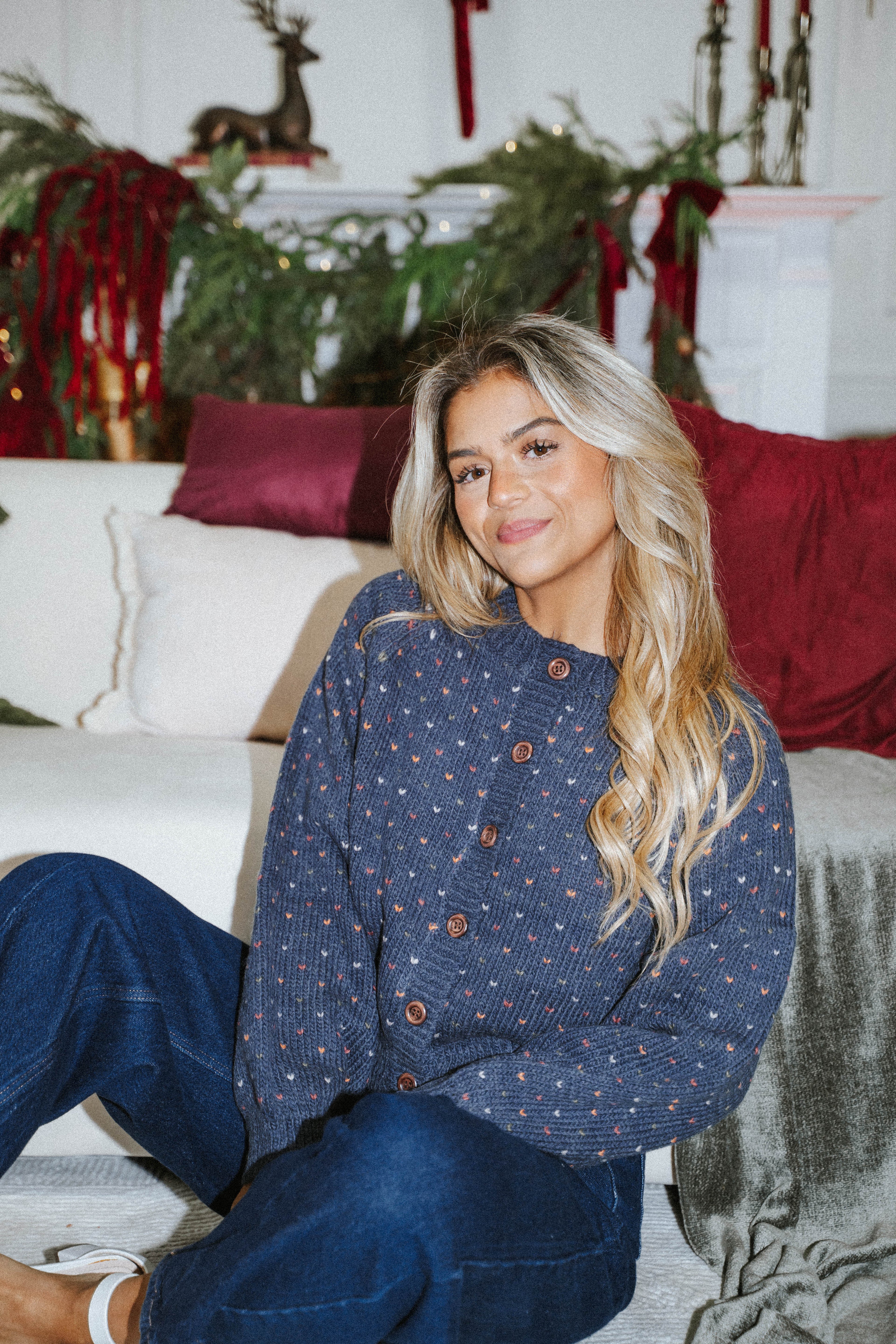 Bluebell Heart Knit Cardigan