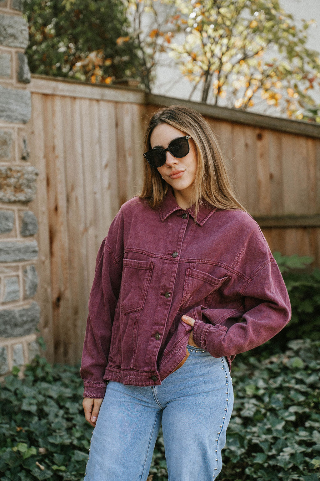 Cherry Denim Jacket