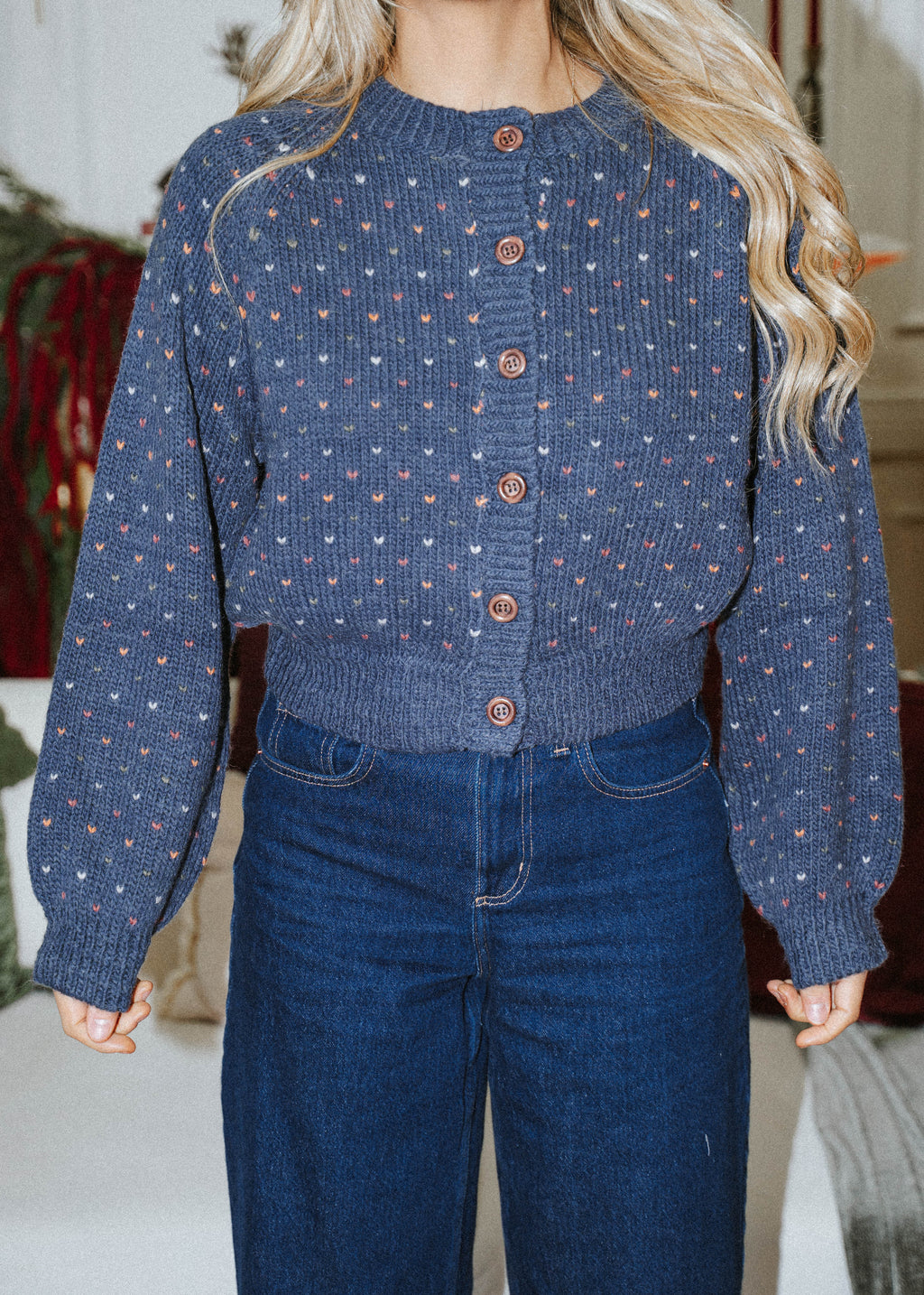 Bluebell Heart Knit Cardigan