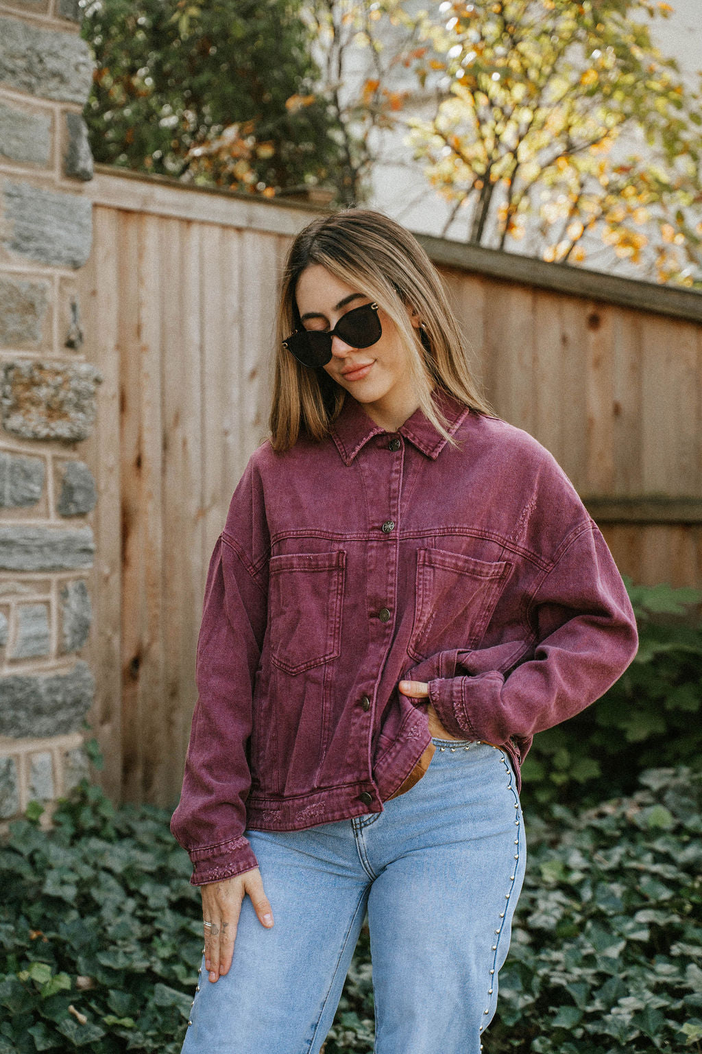 Cherry Denim Jacket