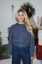 Bluebell Heart Knit Cardigan