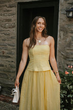 Weekend Social Midi Dress- Butter Yellow