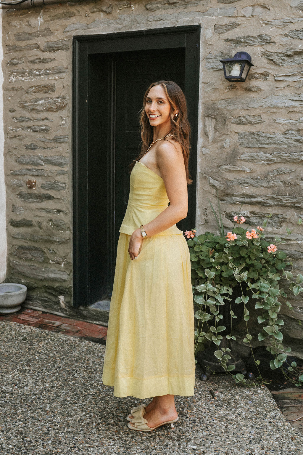 Weekend Social Midi Dress- Butter Yellow