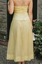 Weekend Social Midi Dress- Butter Yellow