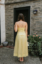 Weekend Social Midi Dress- Butter Yellow