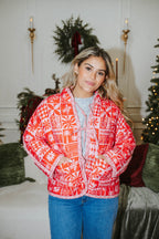 Holly Berry Patchwork Quilted Jacket