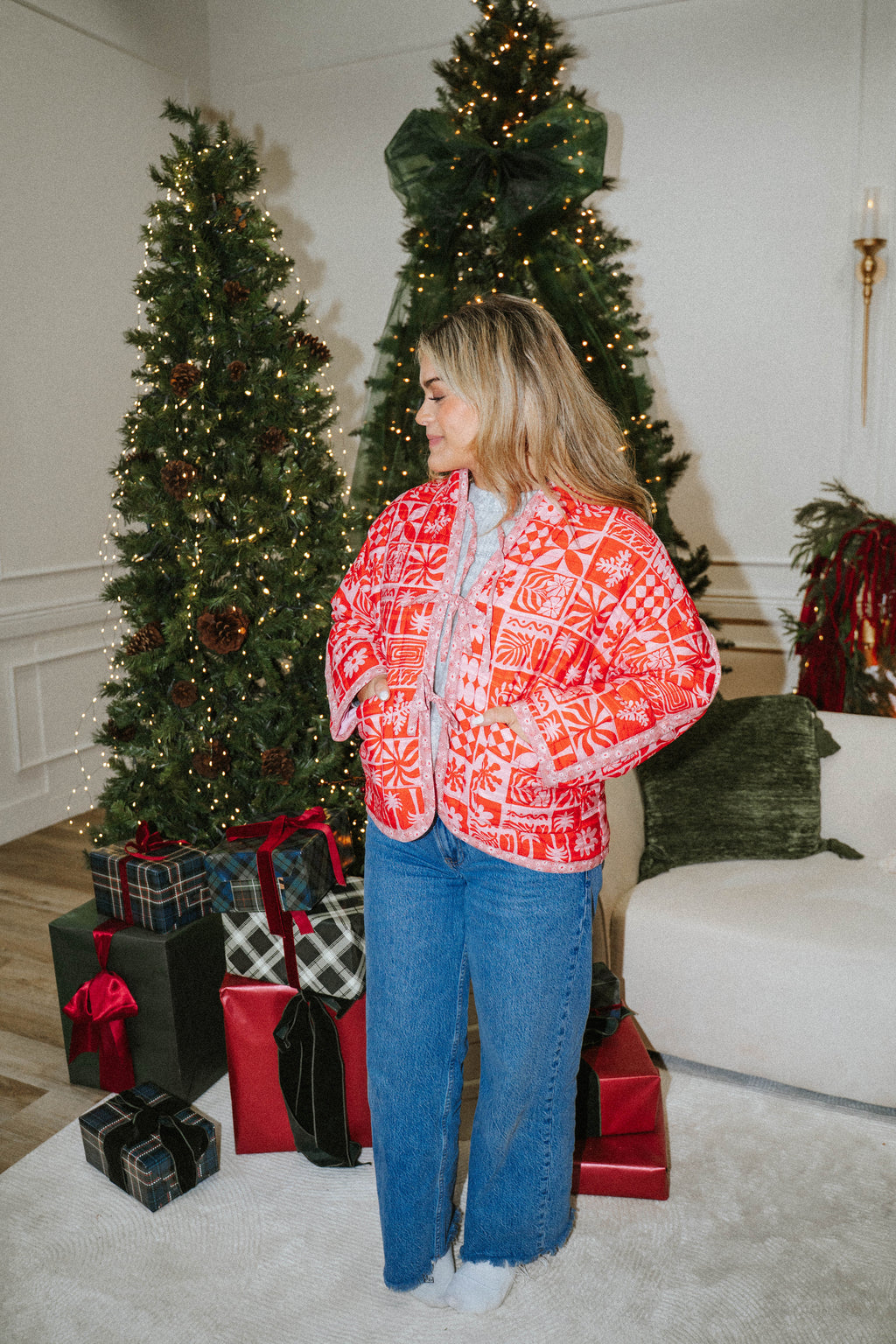 Holly Berry Patchwork Quilted Jacket