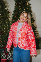 Holly Berry Patchwork Quilted Jacket