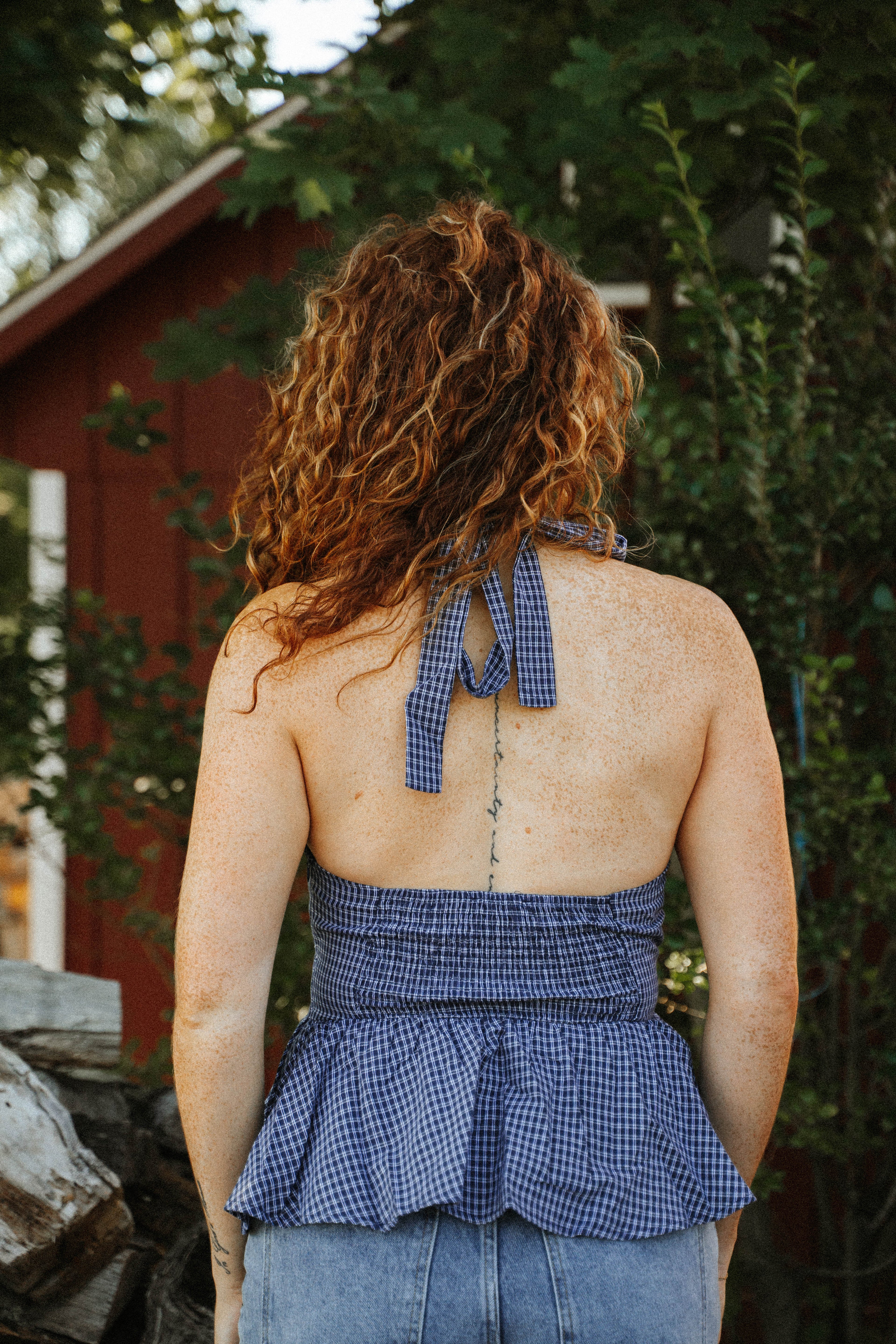 Delaney Plaid Halter Top