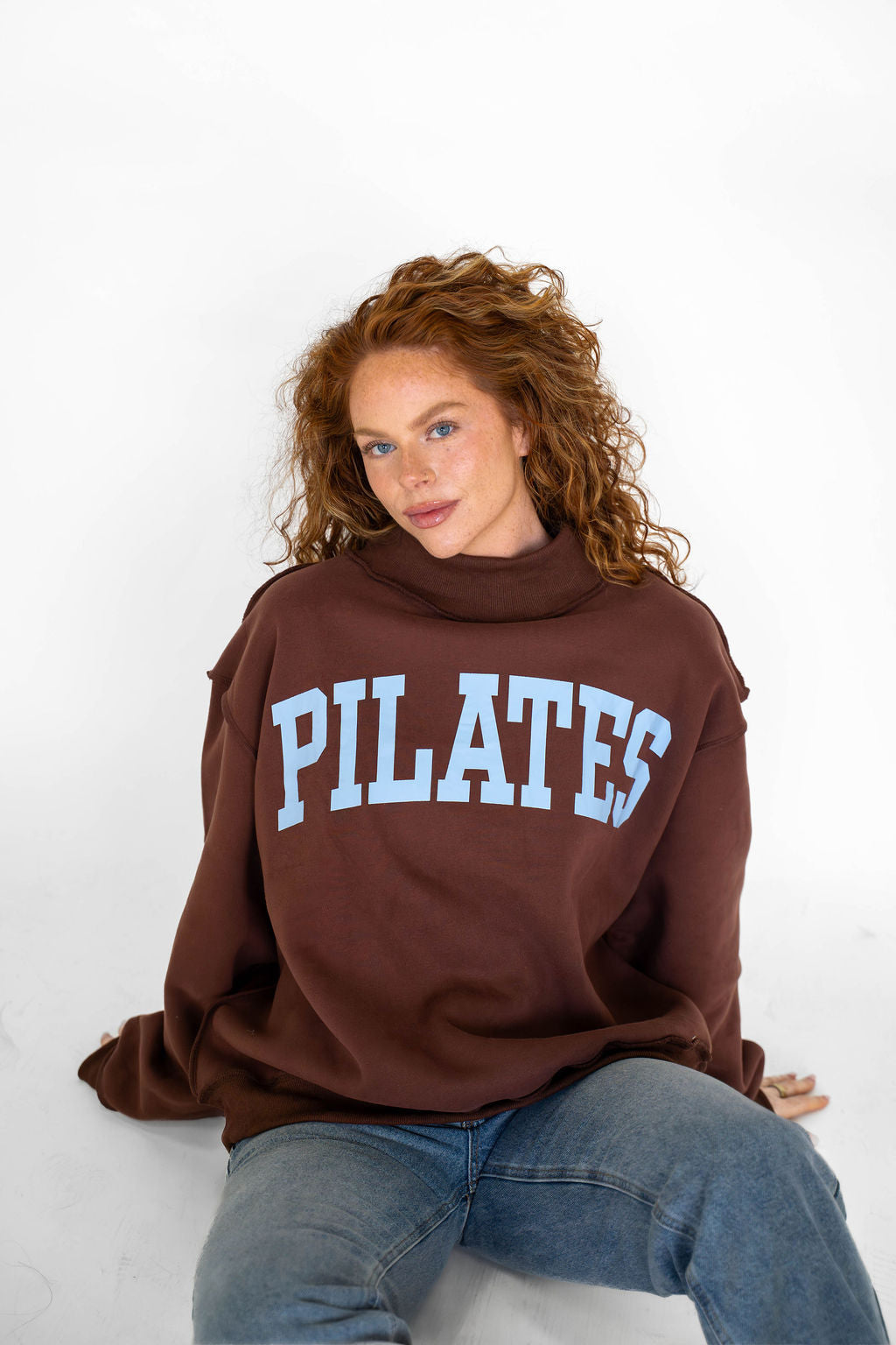 PILATES/YOGA Reversible Mockneck-CHOCOLATE /BLUE