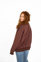 PILATES/YOGA Reversible Mockneck-CHOCOLATE /BLUE