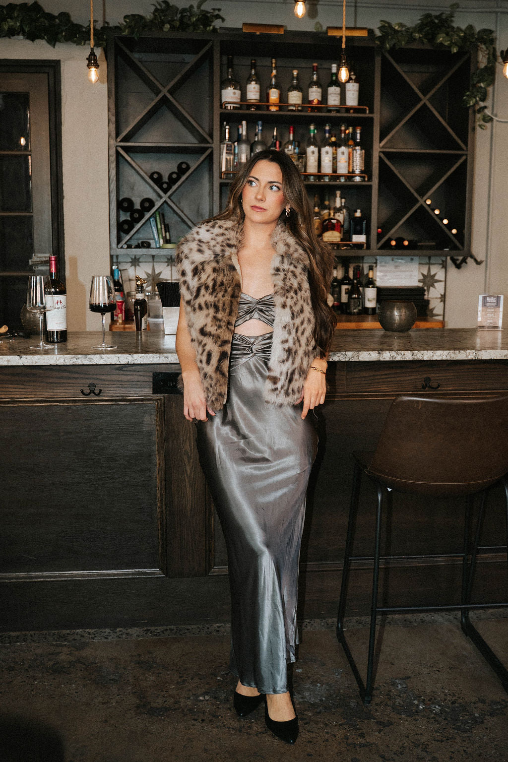 Marlowe Strapless Dress- Stone