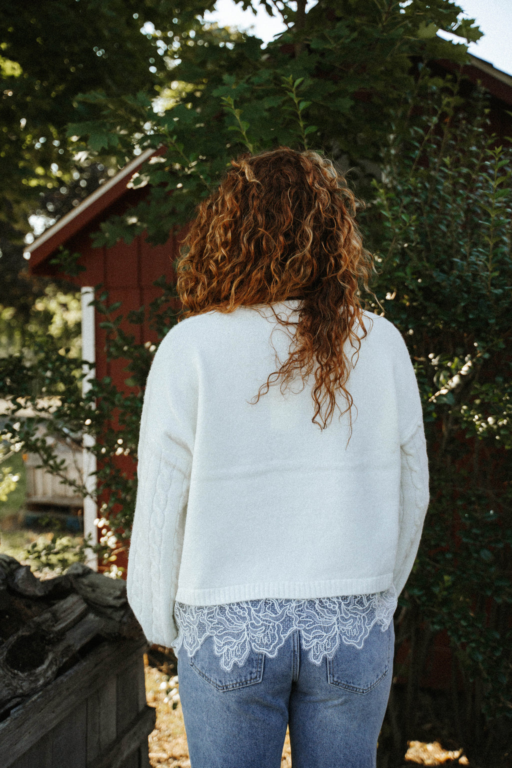 Eloise Lace Hem Sweater