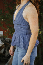 Delaney Plaid Halter Top