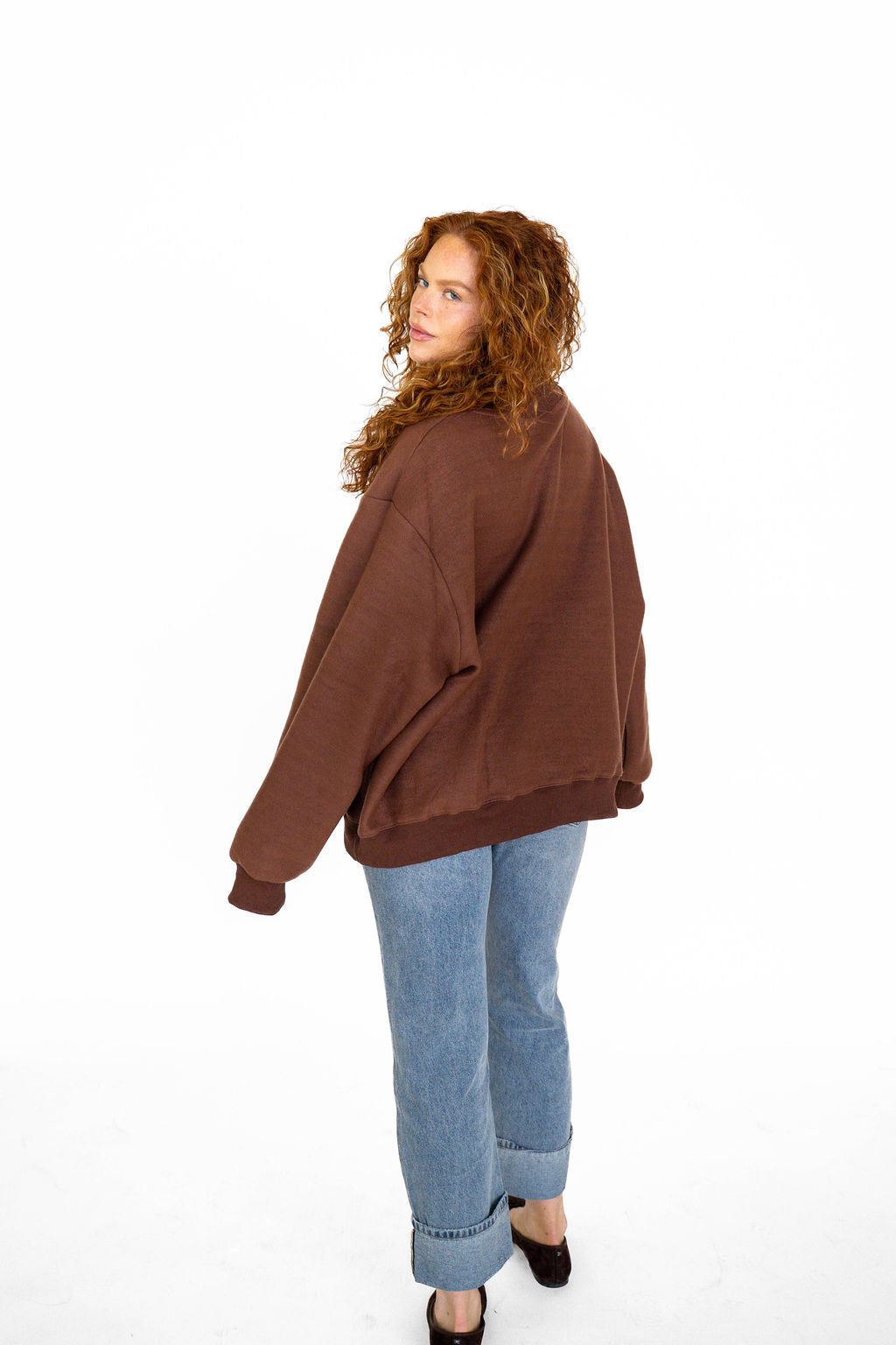 PILATES/YOGA Reversible Mockneck-CHOCOLATE /BLUE