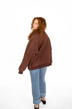PILATES/YOGA Reversible Mockneck-CHOCOLATE /BLUE
