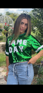 BIRDS Football Game Day Sequin Top