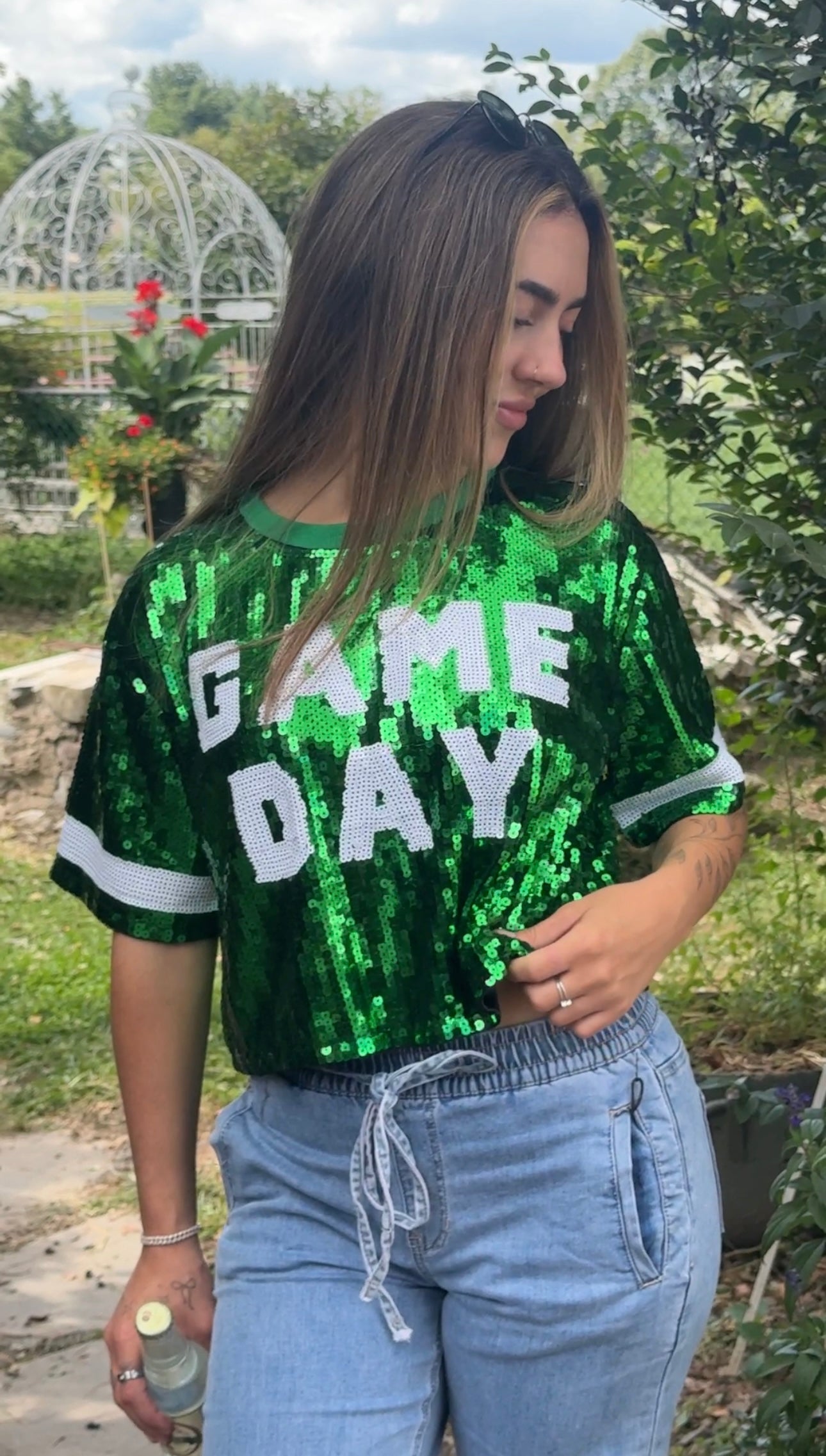 BIRDS Football Game Day Sequin Top