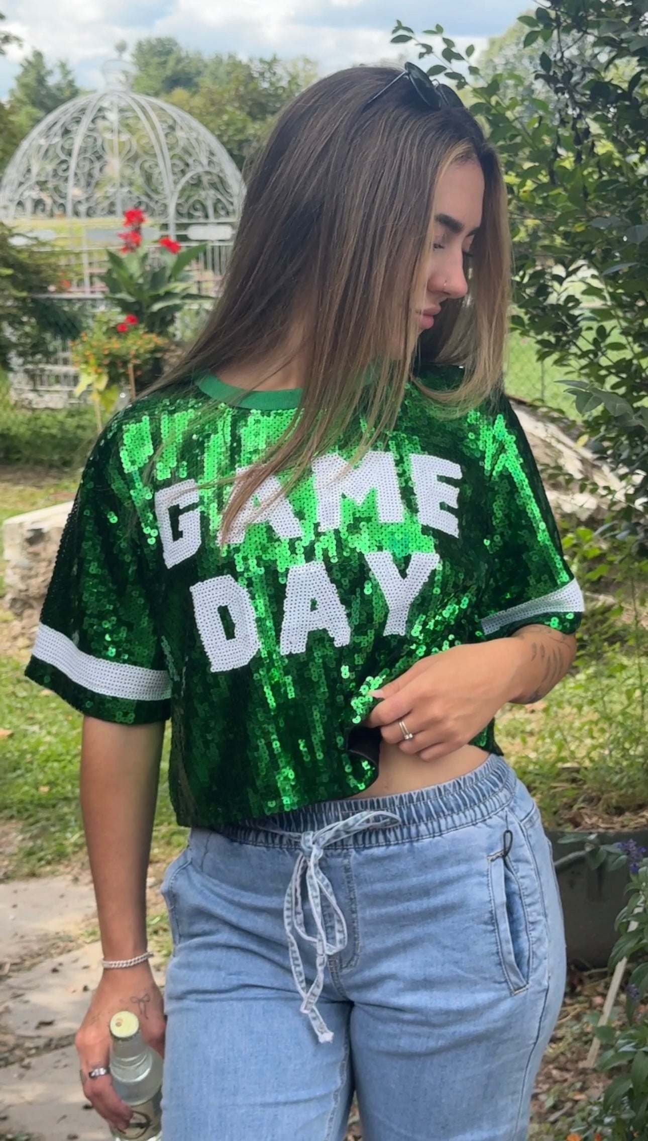BIRDS Football Game Day Sequin Top