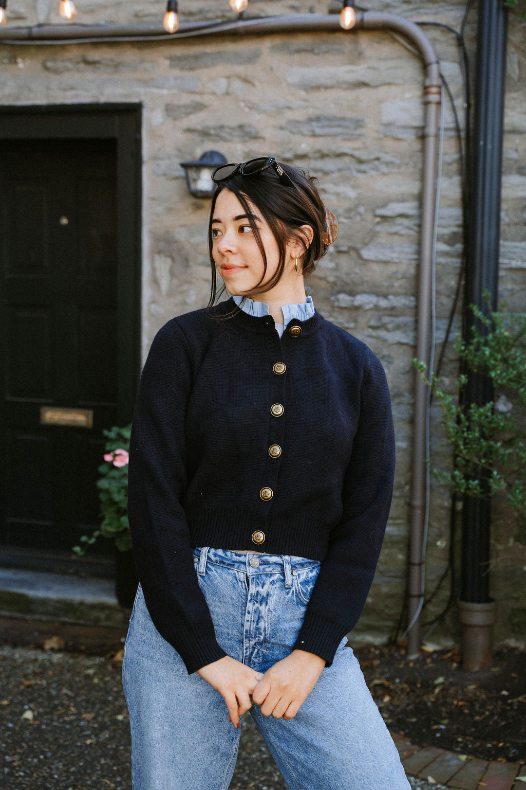 Rowan Knit Cardigan – Navy